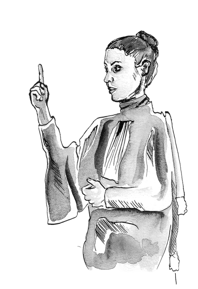 Illustration représentant l'avocate Lucie Laux